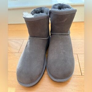 Kirkland Shearling Gray Ankle Boots NEW